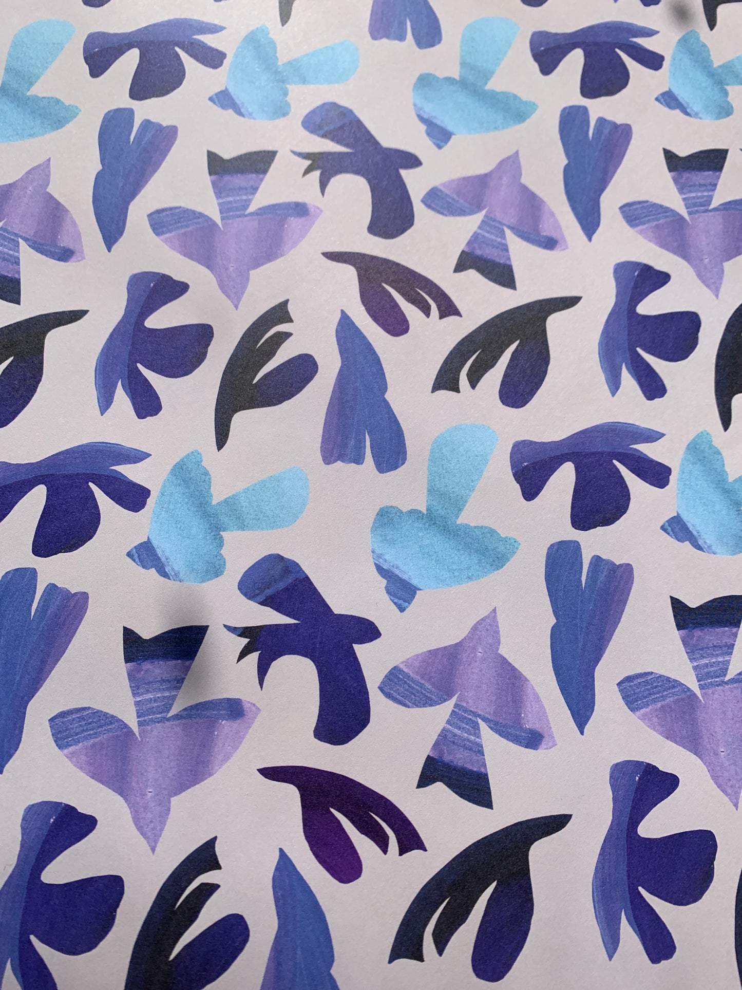 Periwinkle dove patterned wrapping paper