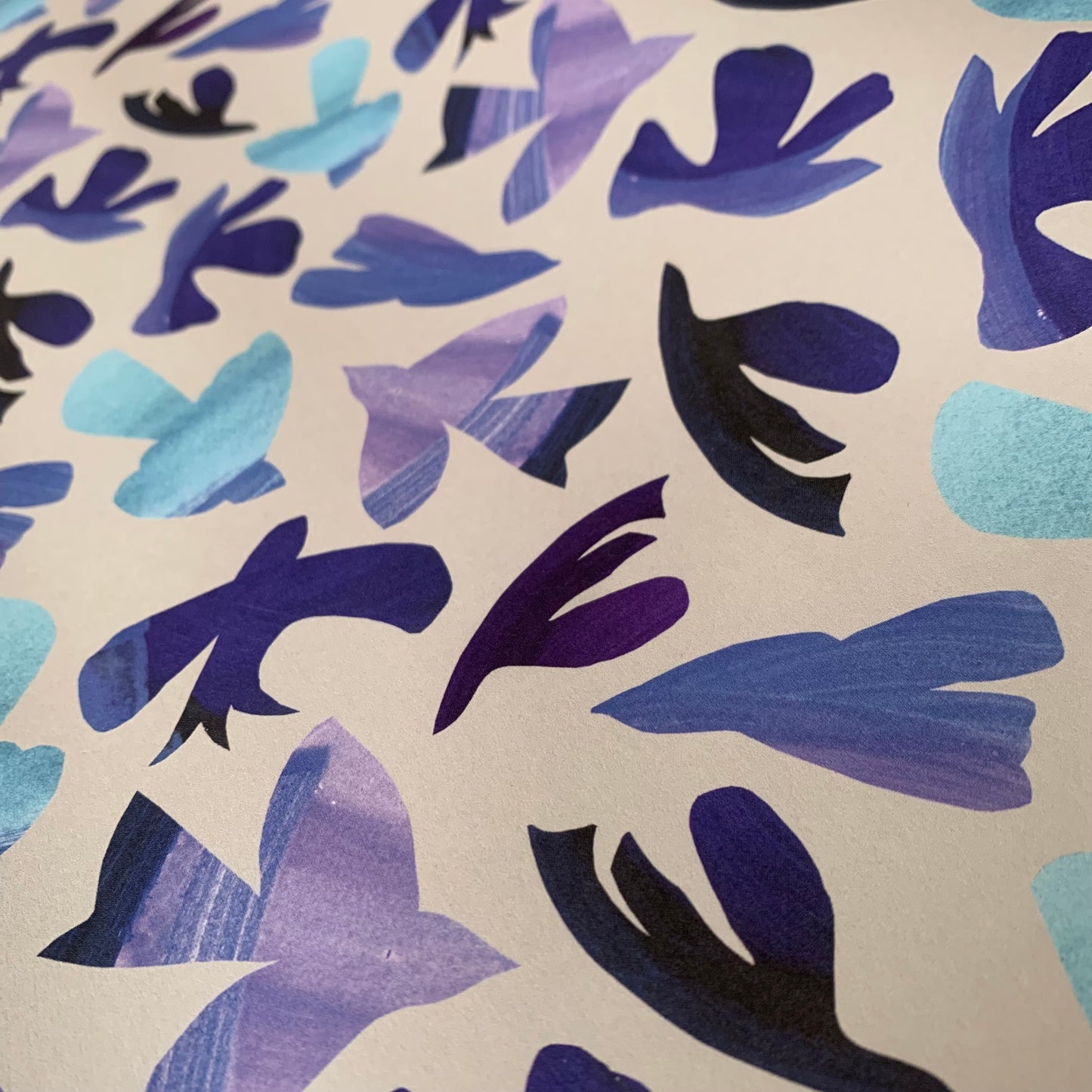 Periwinkle dove patterned wrapping paper