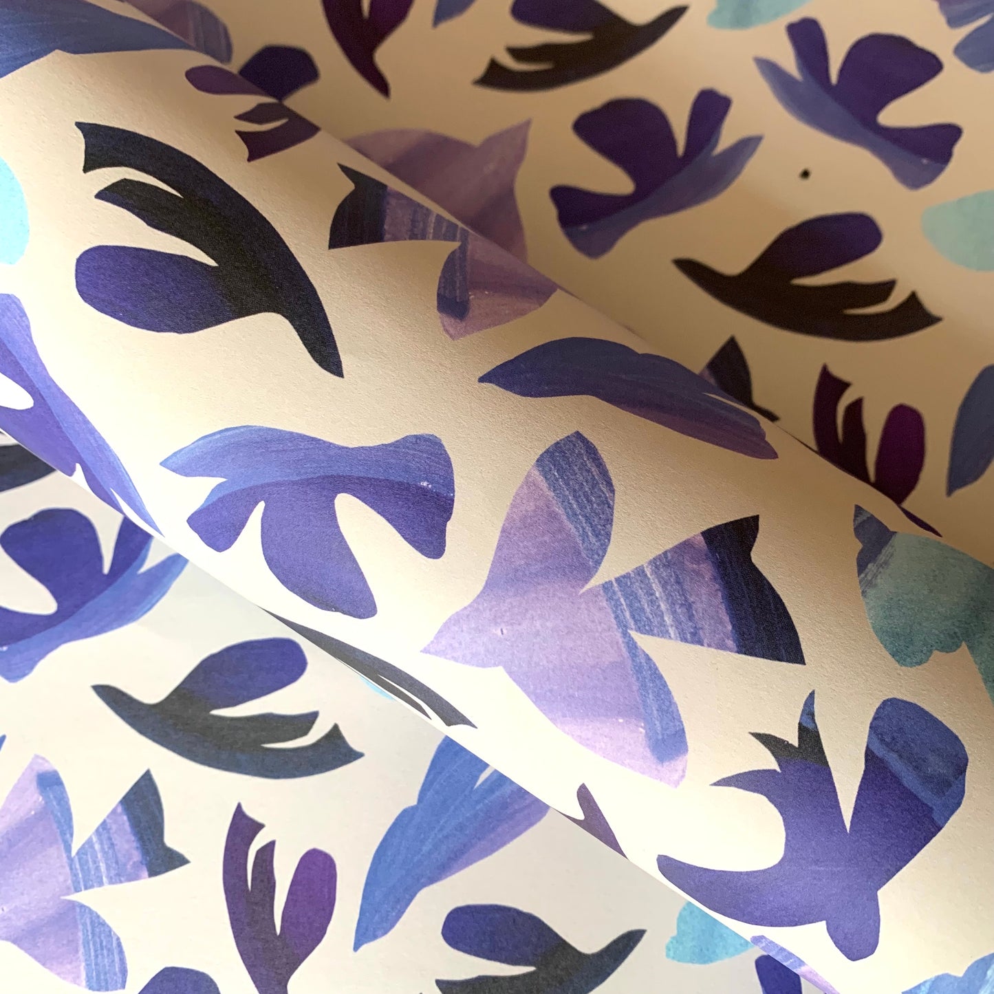 Periwinkle dove patterned wrapping paper