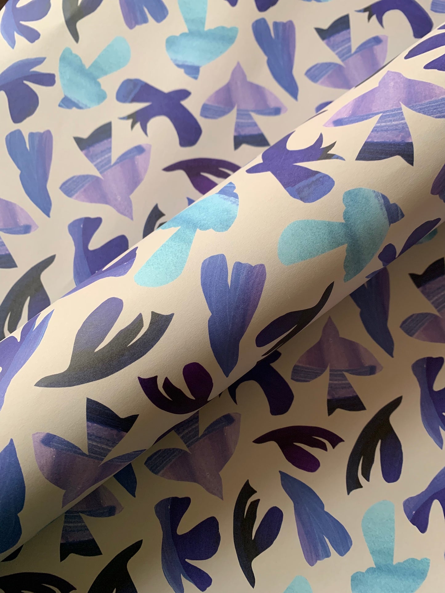 Periwinkle dove patterned wrapping paper