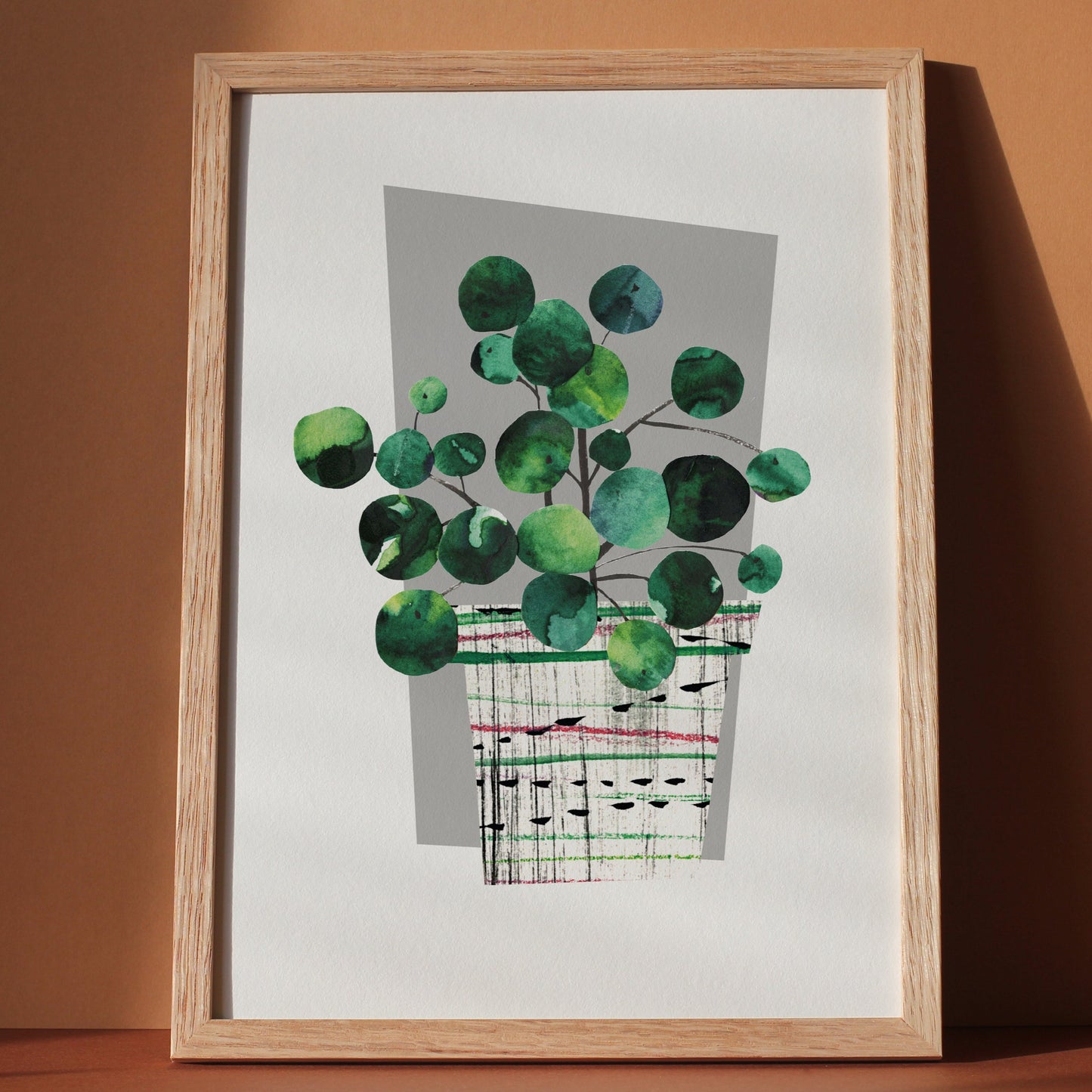 pilea peperomioides art print