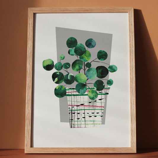 pilea peperomioides art print