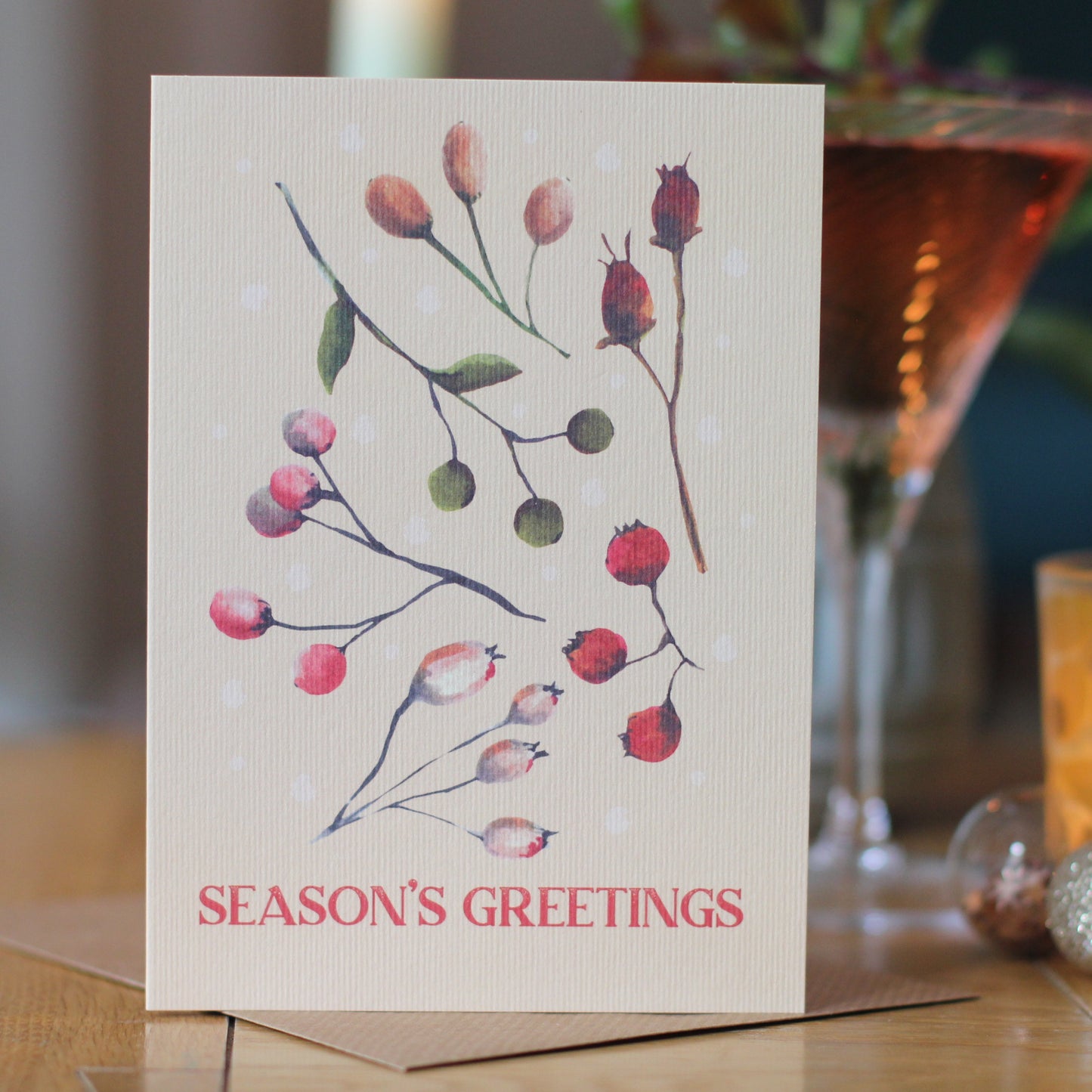 Set of 6 Winter Berries Christmas Cards