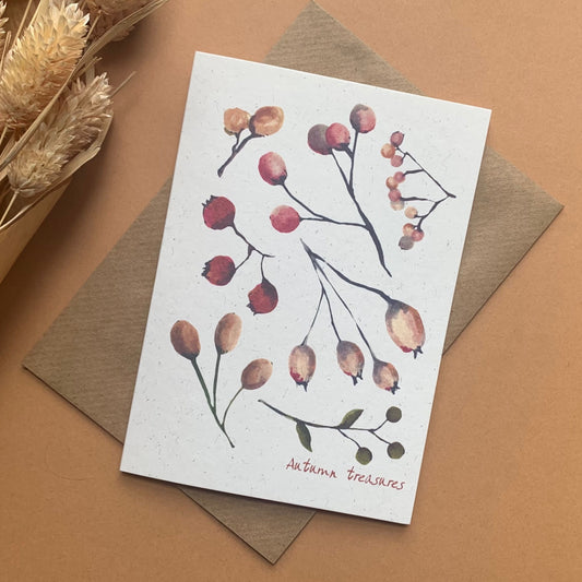 Autumn treasures notelet set