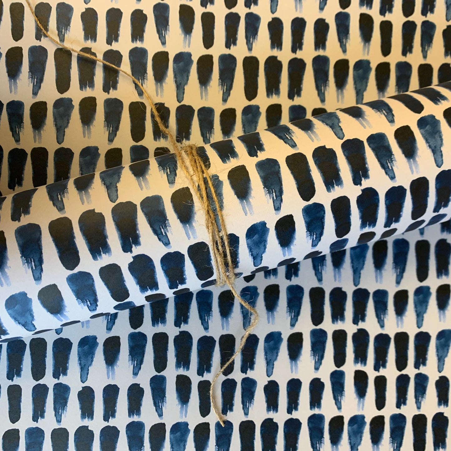 indigo brushstroke wrapping paper