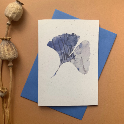 ginkgo leaf notecard