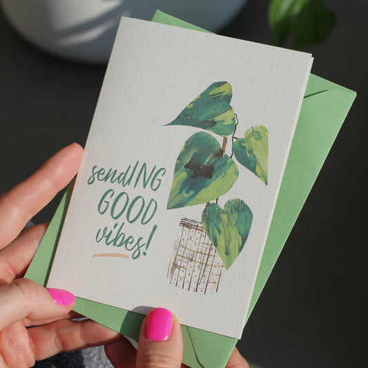 sending good vibes! positivity card