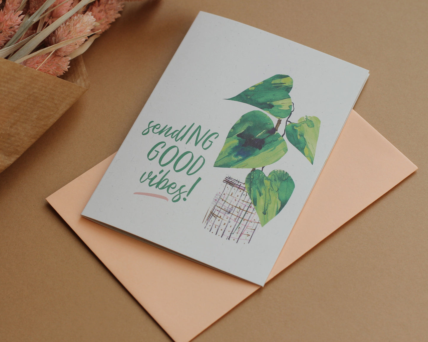 sending good vibes! positivity card