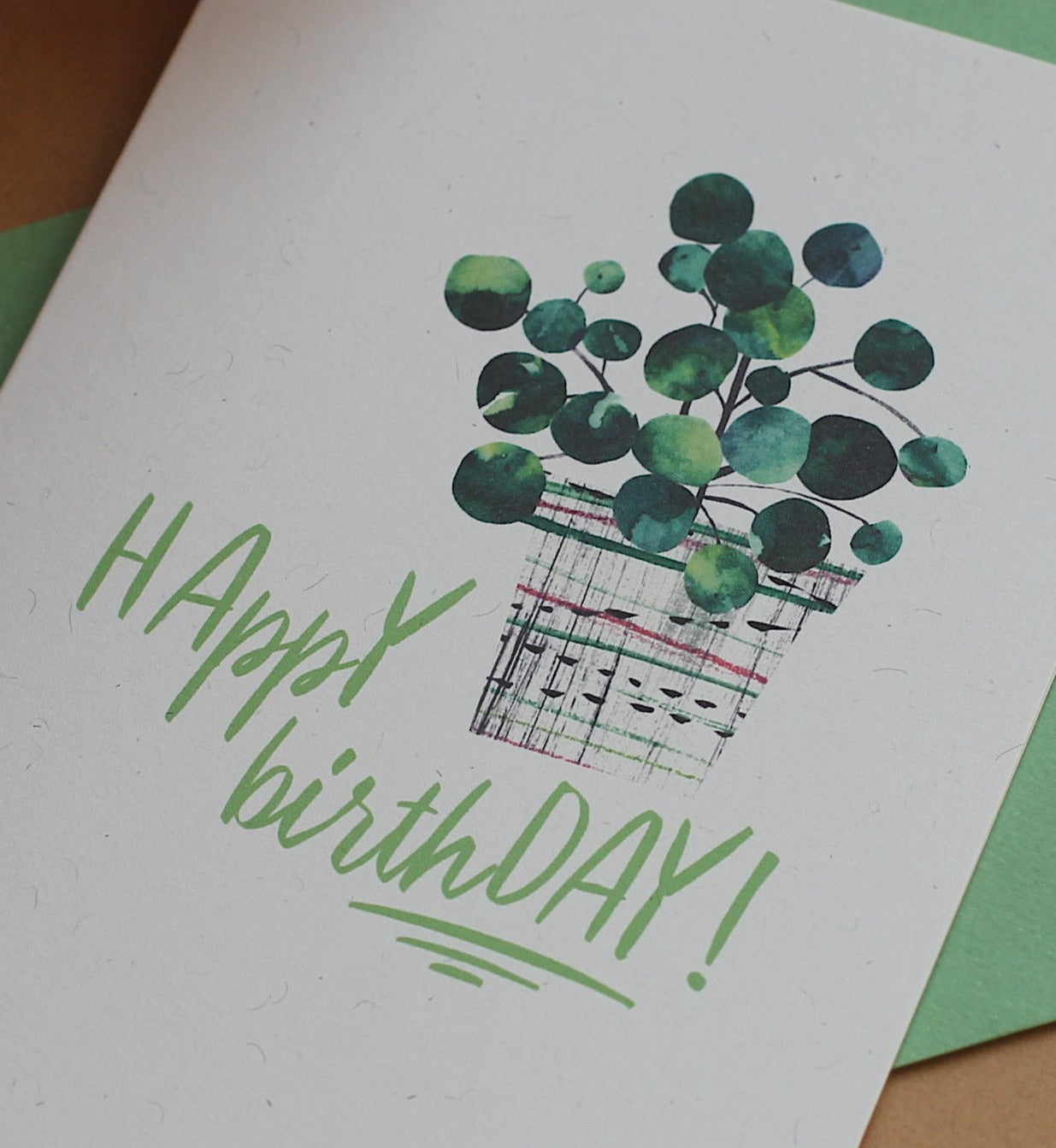 house plant birthday card