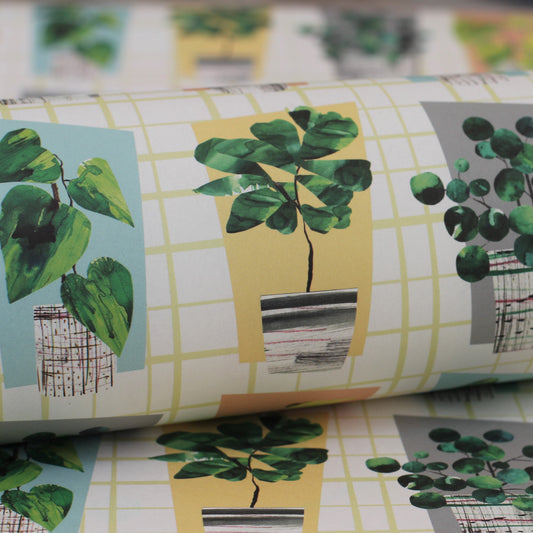 houseplant wrapping paper